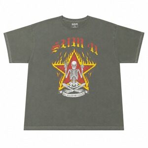 Sum 41 All Killer No Filler Band T-Shirt Mens XL/2XL Grey Graphic Tee Tracklist